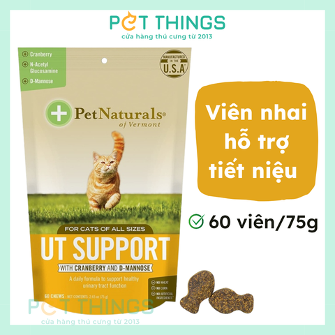 Pet Naturals UT Support viên ăn hỗ trợ tiết niệu cho mèo, 60 viên