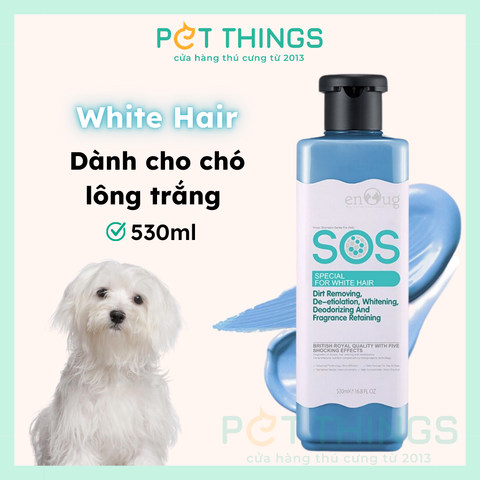 SOS White Hair Sữa Tắm Cho Chó Lông Trắng 530ml