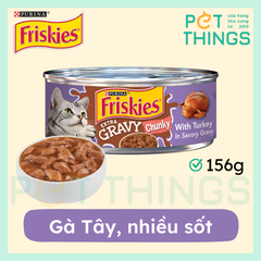 Pate Mèo Friskies Extra Gravy Chunky With Turkey In Savory Gravy 156g