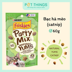 Friskies Party Mix Natural Yums Catnip Bánh Thưởng Cho Mèo Vị Bạc Hà Mèo