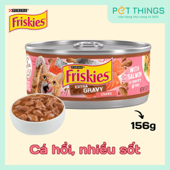 Pate Mèo Friskies Extra Gravy Chunky With Salmon In Savory Gravy 156g