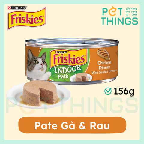 Pate Mèo Friskies Indoor Paté Chicken Dinner With Garden Greens 156g