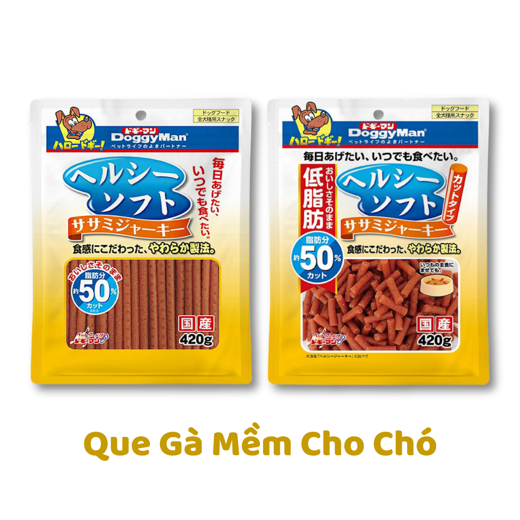 Que Gà Mềm Cho Chó Doggyman Soft Chicken Jerky 420g