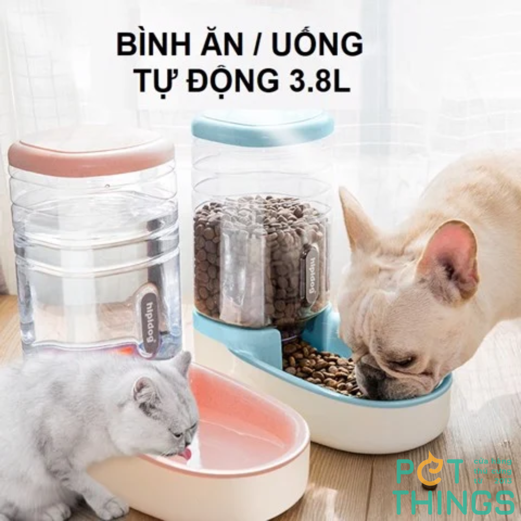 Hipidog bình uống 3.8L tự động cho chó mèo