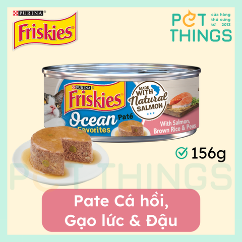 Pate Mèo Friskies Ocean Favorites Paté With Salmon, Brown Rice & Peas 156g