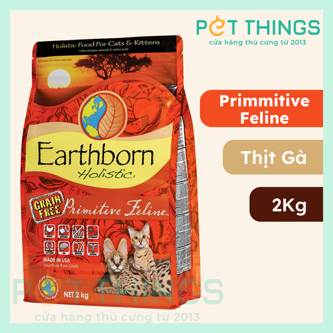 Earthborn Holistic Cat Primitive Feline Thức Ăn Hạt Cho Mèo, Thịt Gà