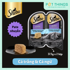 Pate Mèo Sheba Perfect Portions Paté Whitefish & Tuna 37.5gx2