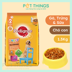 Thức Ăn Hạt Cho Chó Con Pedigree Puppy Chicken, Egg & Milk 1.3kg