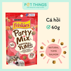 Friskies Party Mix Natural Yums Salmon Bánh Thưởng Cho Mèo Vị Cá Hồi