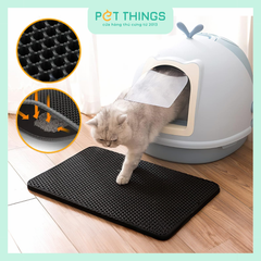 Thảm Lót Chậu Vệ Sinh Mèo 2 Lớp Chống Văng Cát