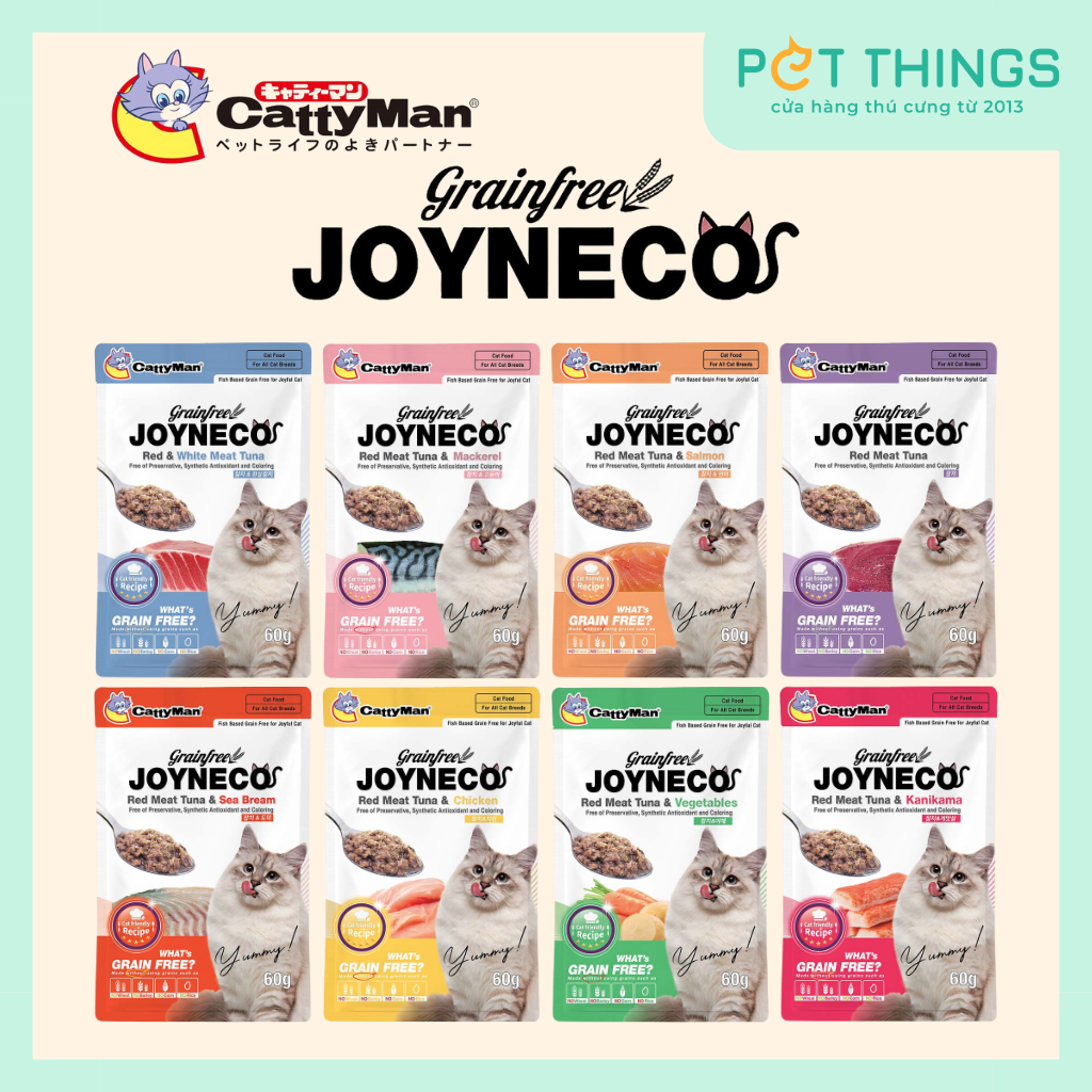 Pate Mèo CattyMan JOYNECO Grain Free 60g