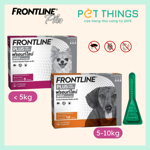 Frontline Plus cho chó nhỏ dưới <10kg thuốc nhỏ gáy trị ve rận và trứng ấu trùng