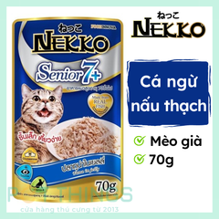 Pate mèo già Nekko Senior 7+ Tuna in Jelly 70g