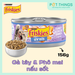 Pate Mèo Friskies Shreds Turkey & Cheese Dinner In Gravy 156g