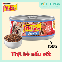 Pate Mèo Friskies Shreds With Beef In Gravy 156g