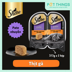 Pate Mèo Sheba Perfect Portions Paté Savory Chicken 37.5gx2