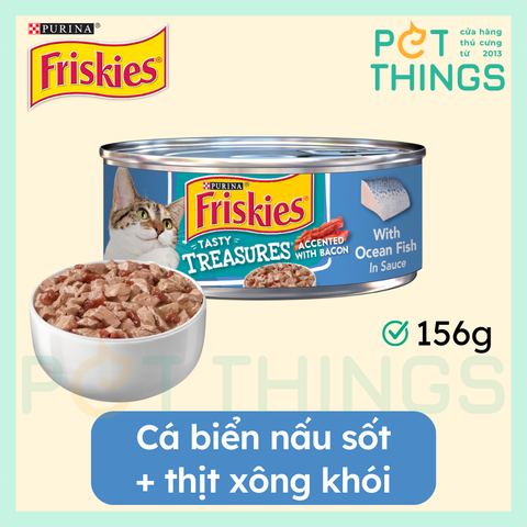 Pate Mèo Friskies Tasty Treasures With Ocean Fish In Sauce 156g