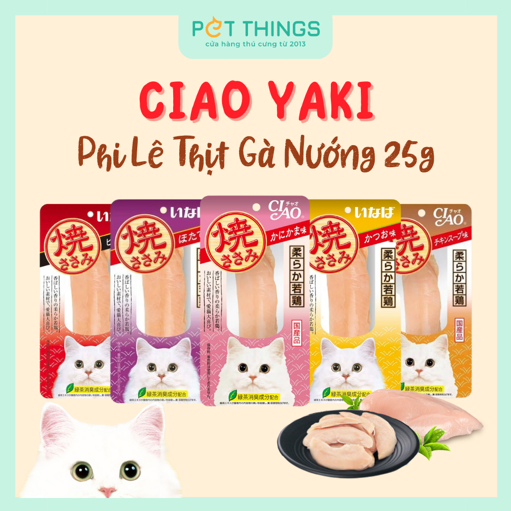 CIAO Yaki Grilled Chicken - Phi Lê Gà Nướng Cho Mèo 25g