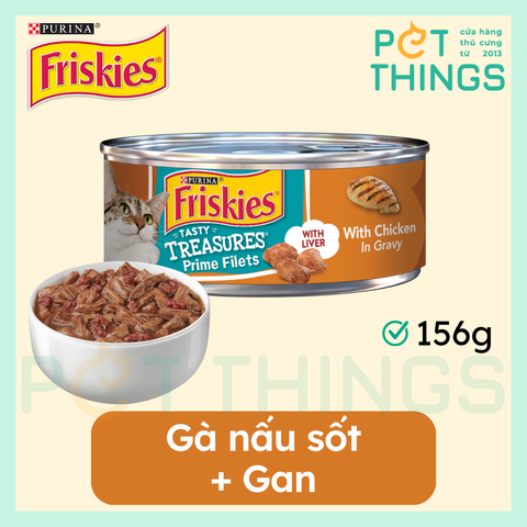 Pate Mèo Friskies Tasty Treasures Prime Filets With Chicken In Gravy 156g