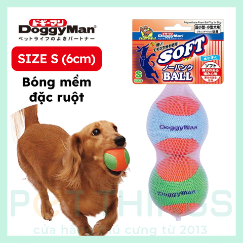 Doggyman Đồ Chơi Bóng Mềm Đặc Ruột Cho Chó Size S