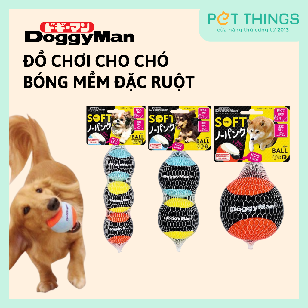 Doggyman Đồ Chơi Bóng Mềm Đặc Ruột Cho Chó