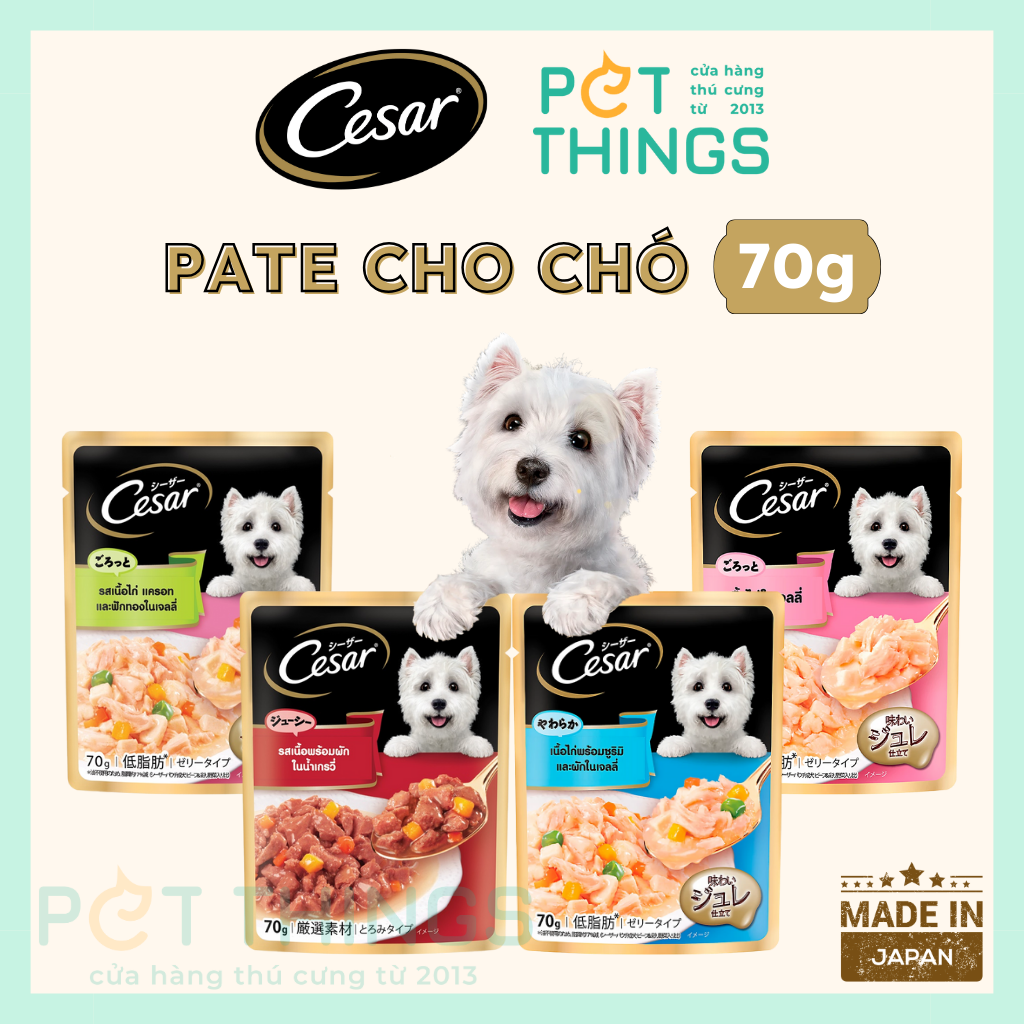 Pate Cho Chó Cesar Nhật, gói 70g