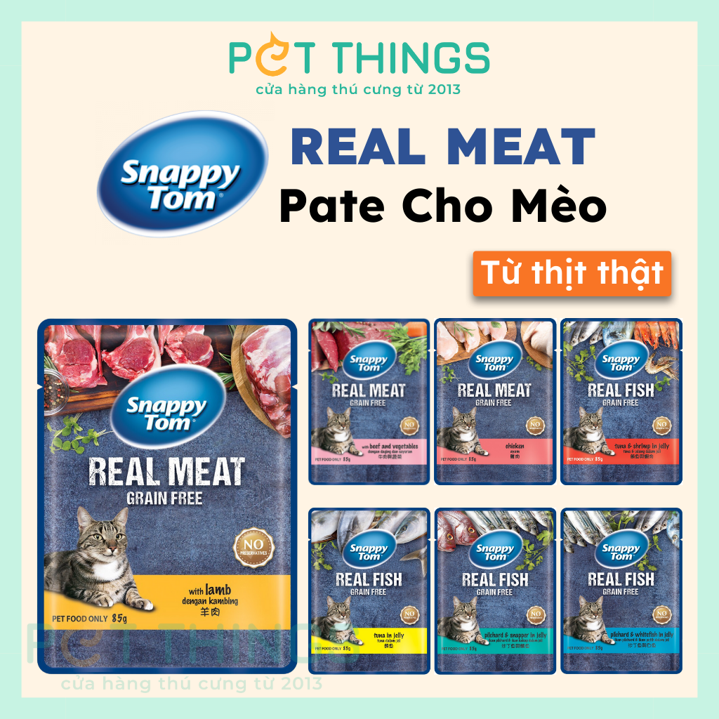 Pate Cho Mèo Snappy Tom gói 85g