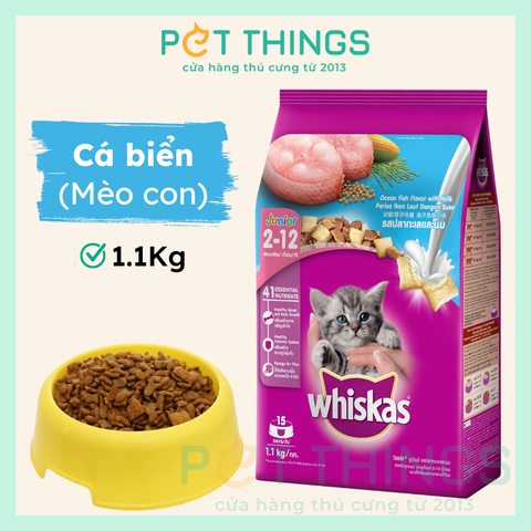 Whiskas Junior Ocean Fish With Milk Thức Ăn Hạt Cho Mèo Con