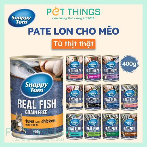 Pate Thịt Hộp Cho Mèo Snappy Tom Lon 400g