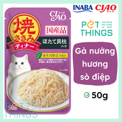 Pate mèo CIAO IC-282 Gà nướng hương sò điệp nấu thạch 50g