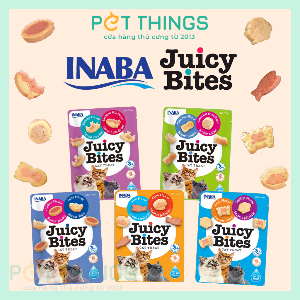 Inaba Juicy Bites Bánh Thưởng Viên Mềm Cho Mèo 11.3g