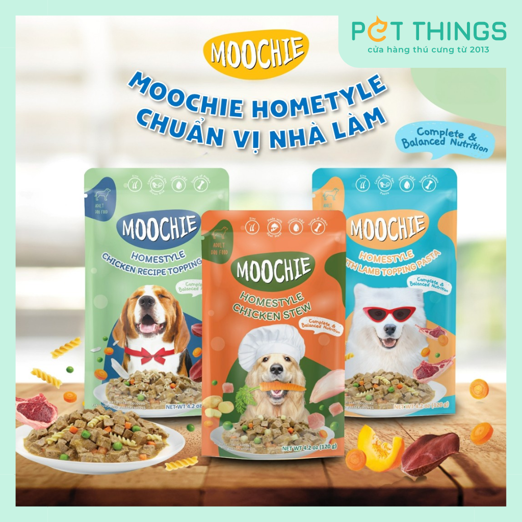 Thức Ăn Ướt / Pate Chó Moochie HomeStyle Adult Dog 120g