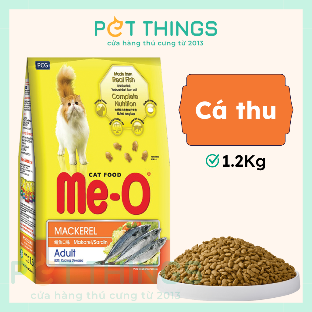 Me-O Adult Mackerel Thức Ăn Hạt Cho Mèo Trưởng Thành, Cá Thu