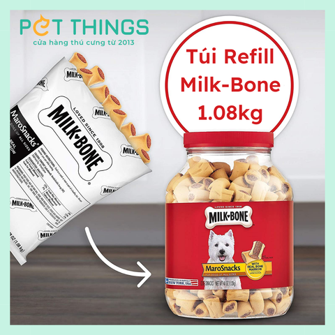 Bánh quy canxi tủy bò Milk-Bone MaroSnacks cho chó dạng túi 1.08kg