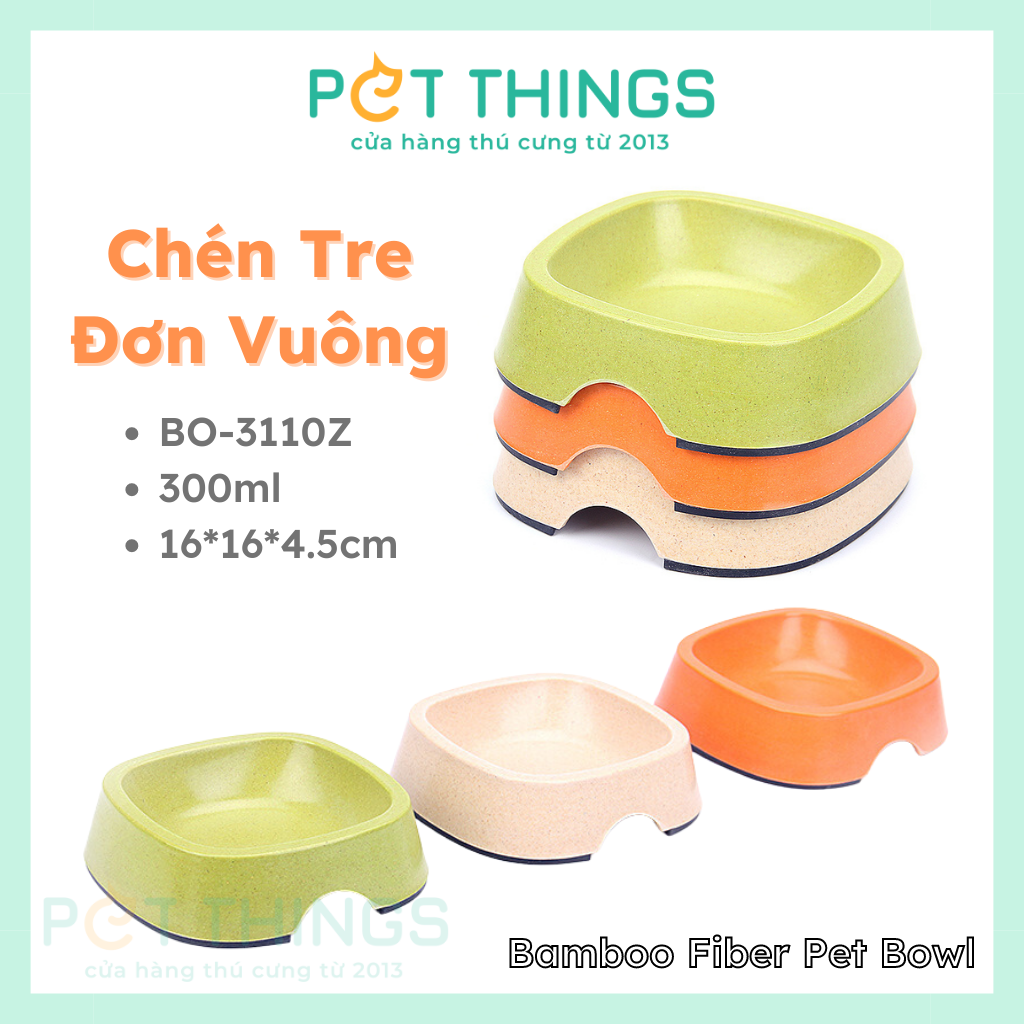 Chén Tre Đơn Vuông BO-3110Z, 16x16x4.5cm (300ml)