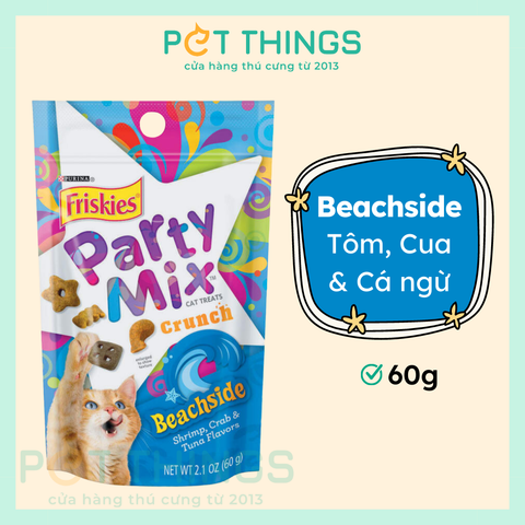 Bánh Thưởng Cho Mèo Friskies Party Mix Beachside 60g, Thái Lan