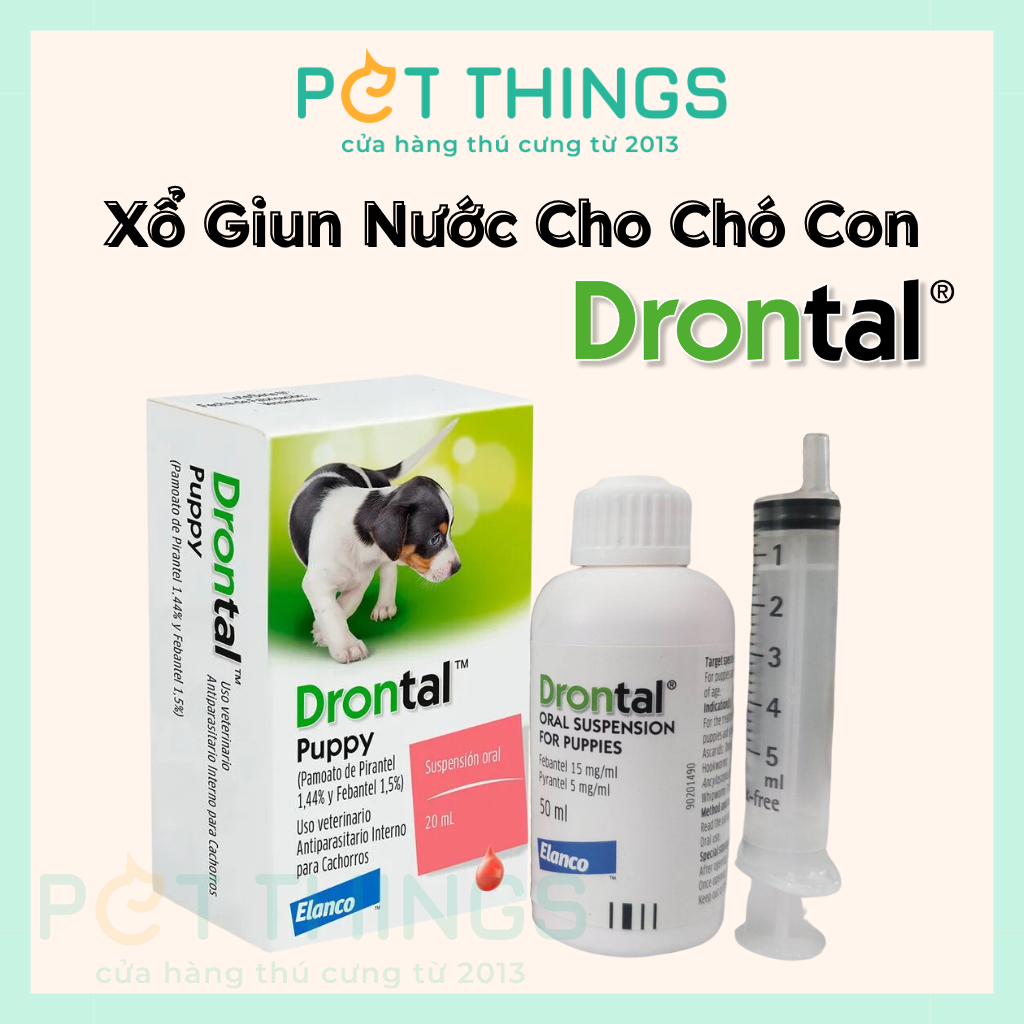 Xổ giun nước cho chó con Drontal® Oral Suspension for Puppies 50ml
