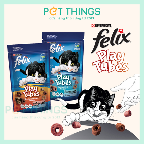 Bánh Thưởng Cho Mèo Purina Felix Play Tubes nhập Thái Lan 50g