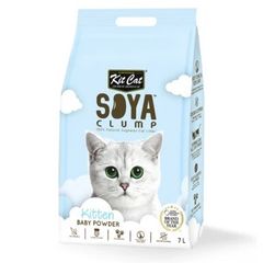 Cát đậu nành cho mèo Kit Cat SOYA Clump Kitten Baby Powder 7L