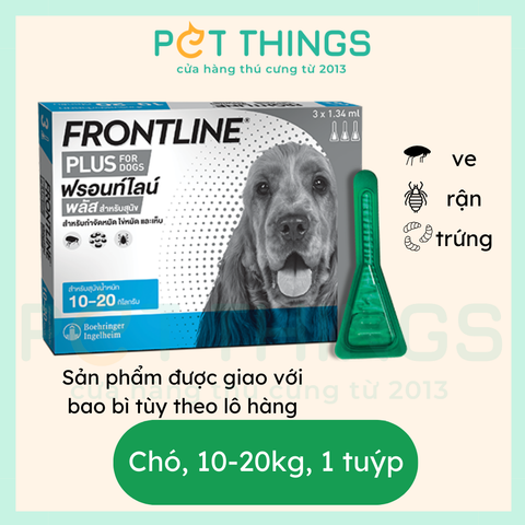 Frontline Plus 10 - 20kg thuốc nhỏ gáy trị ve rận cho chó