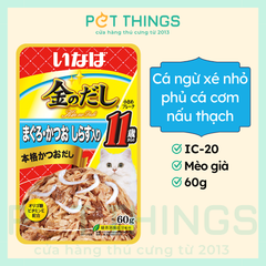 Pate Mèo Già trên 11 tuổi Inaba Cá Ngừ & Cá Cơm 60g, IC-20