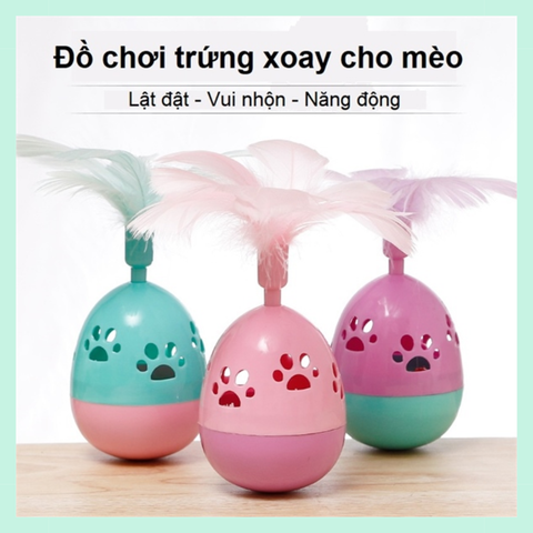 Đồ Chơi Trứng Xoay Lật Đật Cho Mèo