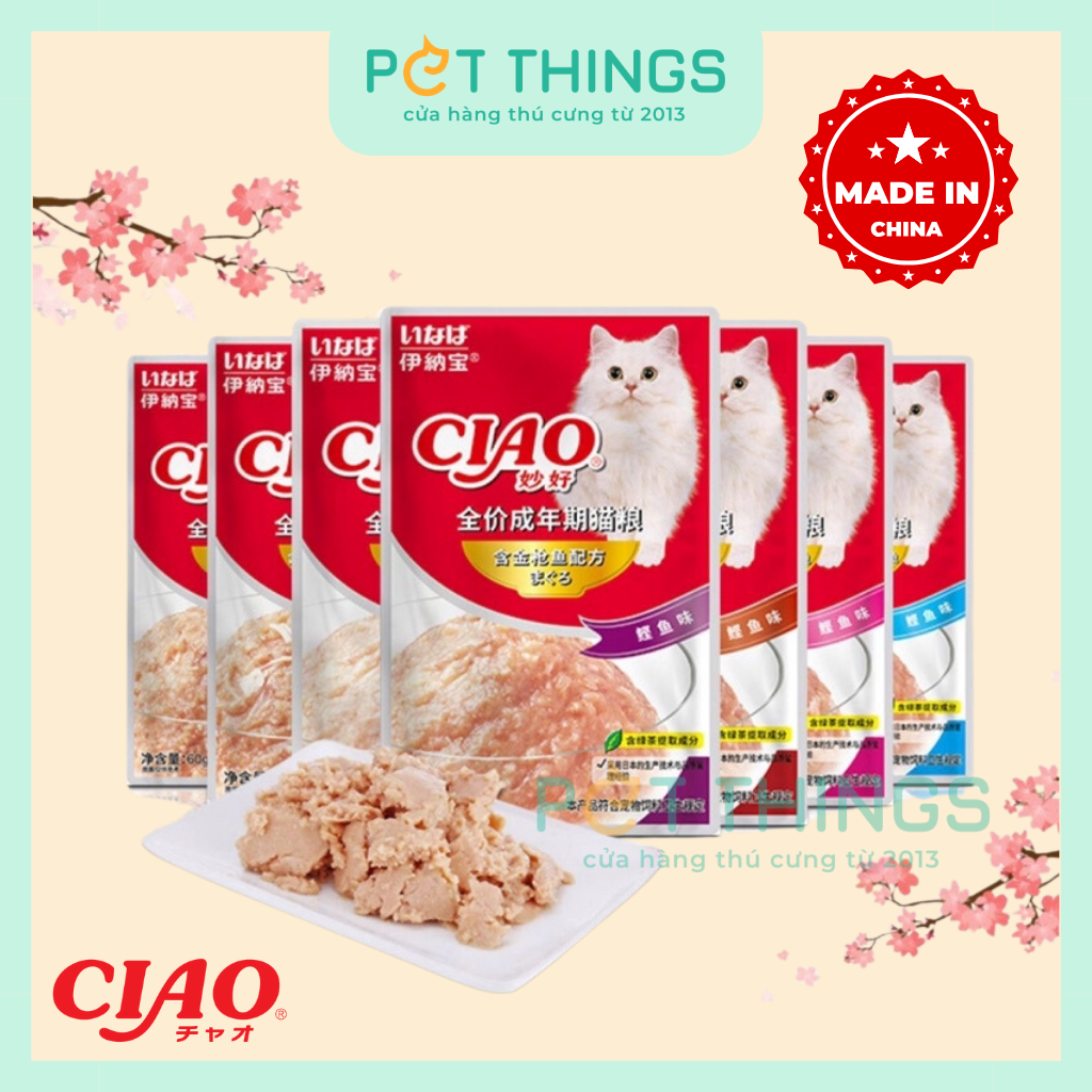 CIAO Nội Địa Trung - Pate Mèo Cá Ngừ 60g (Chính Hãng CIAO)