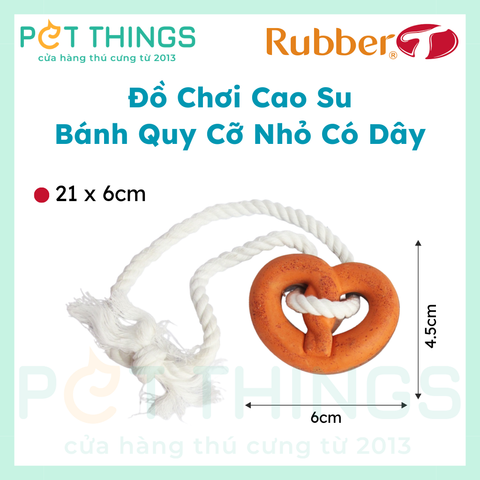 Đồ Chơi Cao Su Hình Bánh Quy Cỡ Nhỏ Kèm Dây