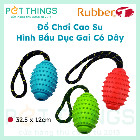 Đồ Chơi Cao Su Hình Bầu Dục Gai Có Dây