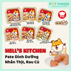 Pate Chó Khay Nhôm Hell's Kitchen Nutritional Material Nhân Thịt, Rau Củ 100g