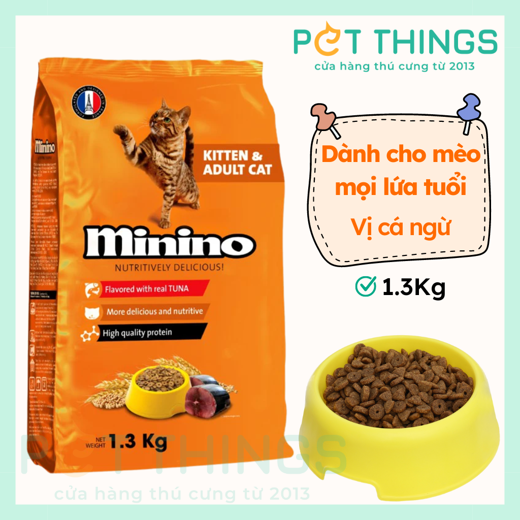 Minino Thức Ăn Hạt Cho Mèo Mọi Độ Tuổi 1.3Kg