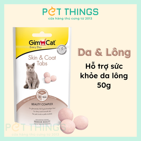 GimCat Every Day Skin & Coat Tabs Bánh Thưởng Chăm Sóc Da Lông Cho Mèo 40g