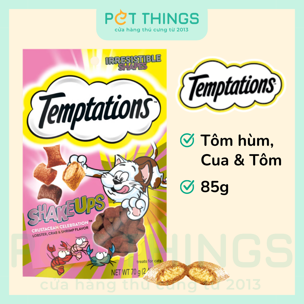 Bánh Thưởng / Snack Mèo Temptations USA Shake Ups Crustacean Celebration 70g