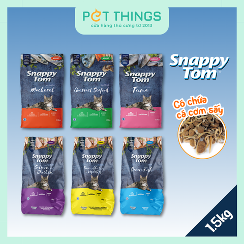 Snappy Tom Thức Ăn Hạt Cho Mèo Với Cá Cơm Sấy Khô